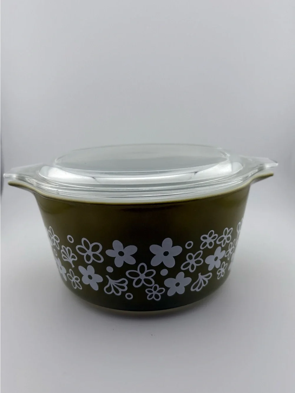 Vintage Pyrex Spring Blossom/Crazy Daisy 473 Casserole Dish with Lid